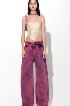 Marques ' Almeida PINK DENIM BOYFRIEND TROUSERS-Women Denim|Bottoms