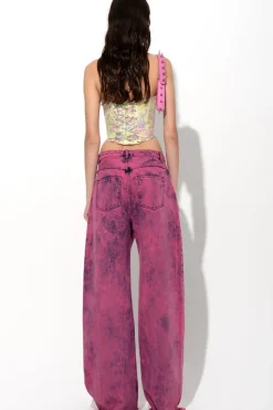 Marques ' Almeida PINK DENIM BOYFRIEND TROUSERS-Women Denim|Bottoms