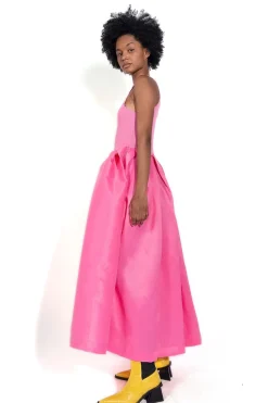 Marques ' Almeida PINK DRESS WITH TANK TOP SCOOPED-Women Dresses