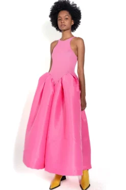 Marques ' Almeida PINK DRESS WITH TANK TOP SCOOPED-Women Dresses