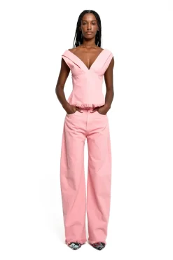 Marques ' Almeida DRILL BOYFRIEND TROUSERS-Women Denim|Bottoms