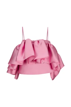 Marques ' Almeida PINK FRONT FRILL TOP-Women Tops|Tops
