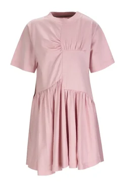 Marques ' Almeida PINK GATHERED JERSEY T-SHIRT DRESS-Kids Jersey|Dresses