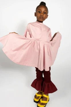 Marques ' Almeida PINK GATHERED JERSEY T-SHIRT DRESS-Kids Jersey|Dresses