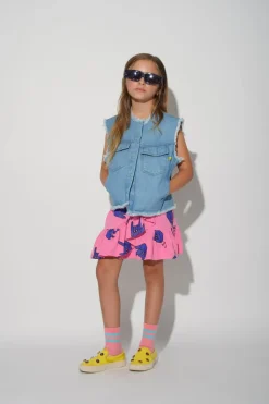 Marques ' Almeida HANDS PRINT SKIRT WITH OVERLAP LAYER-Kids Bottoms