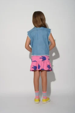 Marques ' Almeida HANDS PRINT SKIRT WITH OVERLAP LAYER-Kids Bottoms
