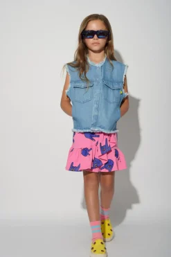 Marques ' Almeida HANDS PRINT SKIRT WITH OVERLAP LAYER-Kids Bottoms