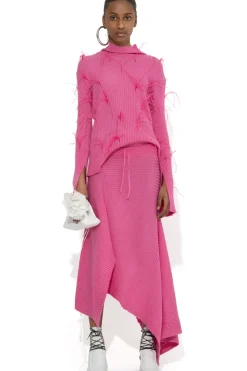 Marques ' Almeida MERINO FITTED FEATHER TURTLENECK-Women Tops|Knitwear