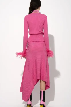 Marques ' Almeida PINK MERINO KNITTED SKIRT-Women Knitwear|Bottoms