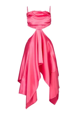 Marques ' Almeida PINK SILK CUT OUT DRESS WITH OPEN BACK-Women Dresses|Dresses