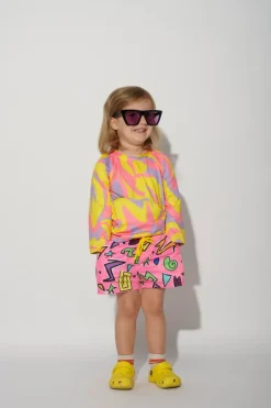 Marques ' Almeida SQUIGGLE PRINT SWIM SHORT-Kids Swimwear|Jersey