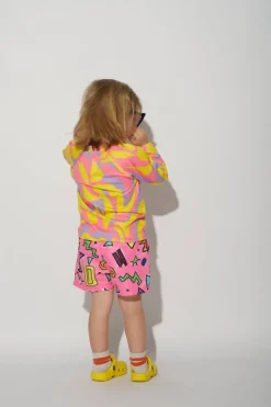 Marques ' Almeida SQUIGGLE PRINT SWIM SHORT-Kids Swimwear|Jersey