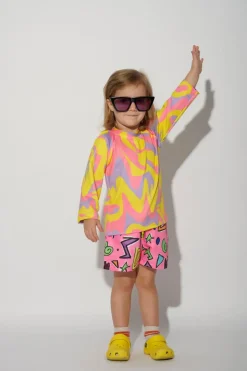 Marques ' Almeida SQUIGGLE PRINT SWIM SHORT-Kids Swimwear|Jersey
