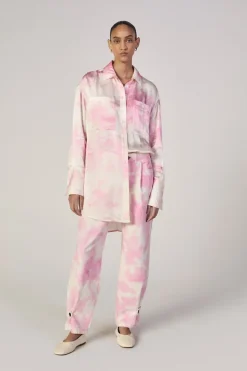 Marques ' Almeida PINK TIE-DYE CUFFED TROUSERS-Women Bottoms|M'a X Everlane