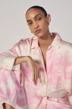 Marques ' Almeida PINK TIE-DYE CUFFED TROUSERS-Women Bottoms|M'a X Everlane