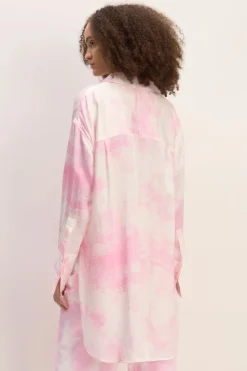 Marques ' Almeida PINK TIE-DYE SATIN SHIRT-Women Tops|M'a X Everlane