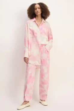 Marques ' Almeida PINK TIE-DYE SATIN SHIRT-Women Tops|M'a X Everlane