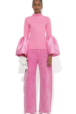 Marques ' Almeida TURTLENECK PUFF SLEEVE TOP-Women Tops