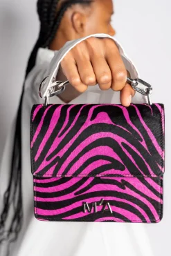 Marques ' Almeida PINK ZEBRA PRINT MINI CHAIN M'A BAG- Accessories