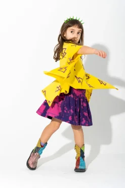 Marques ' Almeida PURPLE AND SPLATTERED FLEECE SKIRT-Kids Jersey|Bottoms