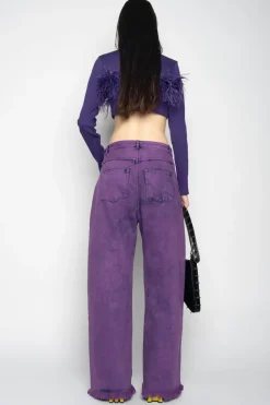 Marques ' Almeida CROPPED FEATHER TOP-Women Tops|Tops