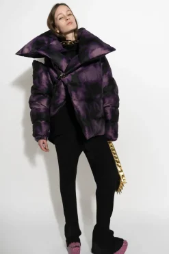 Marques ' Almeida PURPLE TIE DYE M'A PUFFER JACKET-Women Outerwear