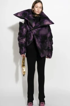 Marques ' Almeida PURPLE TIE DYE M'A PUFFER JACKET-Women Outerwear