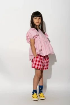 Marques ' Almeida RED AND PINK GINGHAM BOXER SHORTS-Kids Bottoms