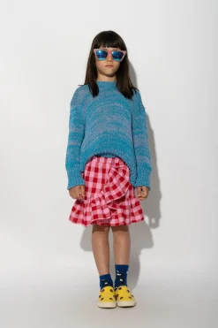 Marques ' Almeida RED AND PINK GINGHAM SHORT SKIRT-Kids Bottoms