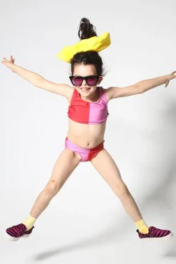 Marques ' Almeida RED AND PINK SWIMWEAR BIKINI SET-Kids Swimwear