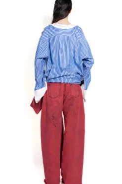 Marques ' Almeida BOYFRIEND TROUSERS WITH BIG BOW-Women Denim|Bottoms