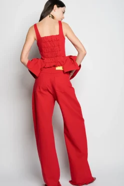 Marques ' Almeida CORSET WITH PLEATED HIP PANELS-Women Tops|Denim