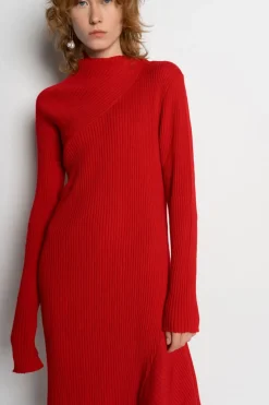 Marques ' Almeida DRAPED NECK DRESS-Women Knitwear|Dresses