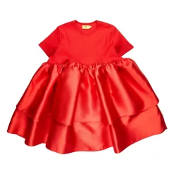Marques ' Almeida DRESS WITH RIB TOP AND MIKADO DOUBLE LAYE BOTTOM-Kids Dresses