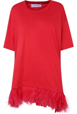 Marques ' Almeida FEATHER HEM T-SHIRT DRESS-Women Tops|Dresses