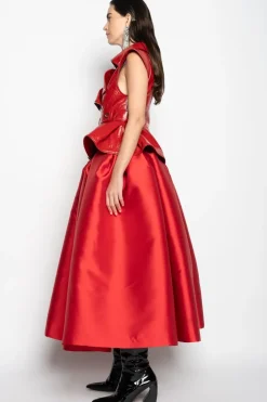 Marques ' Almeida HIGH WAIST PLEATED FULL SKIRT-Women Bottoms
