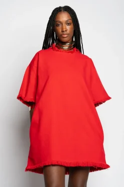 Marques ' Almeida OVERSIZED T-SHIRT DRESS-Women Dresses|Denim