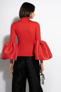 Marques ' Almeida TURTLENECK PUFF SLEEVE TOP-Women Tops