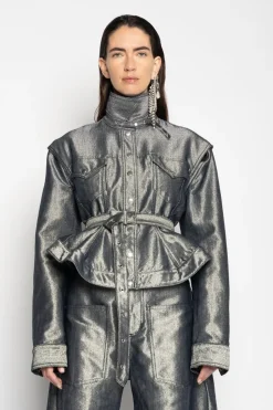 Marques ' Almeida DENIM BELTED JACKET AND VEST-Women Outerwear|Denim