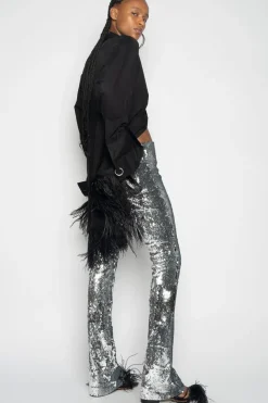Marques ' Almeida SEQUINS BOOTCUT TROUSERS-Women Bottoms|Bottoms