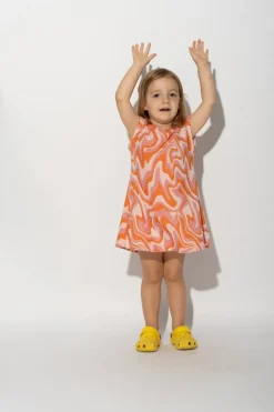 Marques ' Almeida TERRY WAVY PRINT T-SHIRT DRESS-Kids Dresses