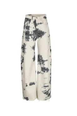 Marques ' Almeida TIE DYE BLACK BOYFRIEND TROUSERS-Women Bottoms|Denim
