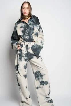 Marques ' Almeida TIE DYE BLACK BOYFRIEND TROUSERS-Women Bottoms|Denim