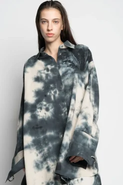 Marques ' Almeida TIE DYE BLACK XXL SHIRT-Women Tops|Tops