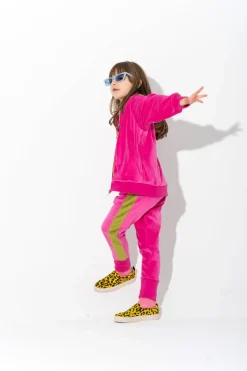 Marques ' Almeida TRACKSUIT VELOUR TROUSERS WITH CONTRAST TAPE-Kids Bottoms