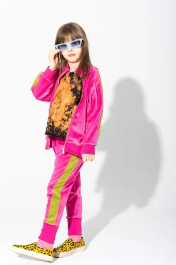 Marques ' Almeida TRACKSUIT VELOUR TROUSERS WITH CONTRAST TAPE-Kids Bottoms