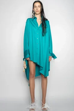 Marques ' Almeida ASYMMETRIC OVERSIZE SHIRT DRESS-Women Dresses|Dresses
