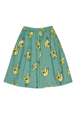 Marques ' Almeida HANDS PRINT GATHERED SKIRT-Kids Bottoms