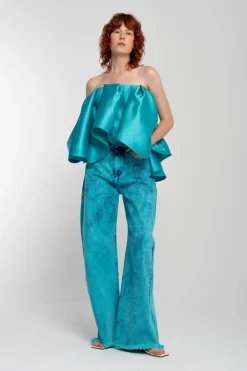 Marques ' Almeida PLEATED STRAPLESS TOP-Women Tops|Tops