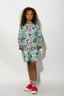Marques ' Almeida SQUIGGLE PRINT LONG SLEEVE SWIM TOP-Kids Swimwear